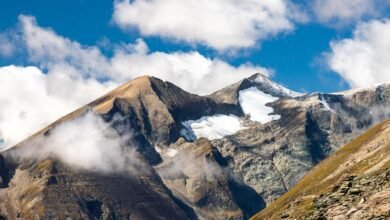 snow on mountain tops
