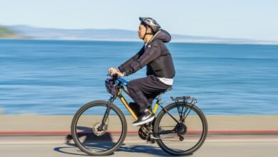 Person riding a bicycle, one of the forgotten skills the body keeps for years