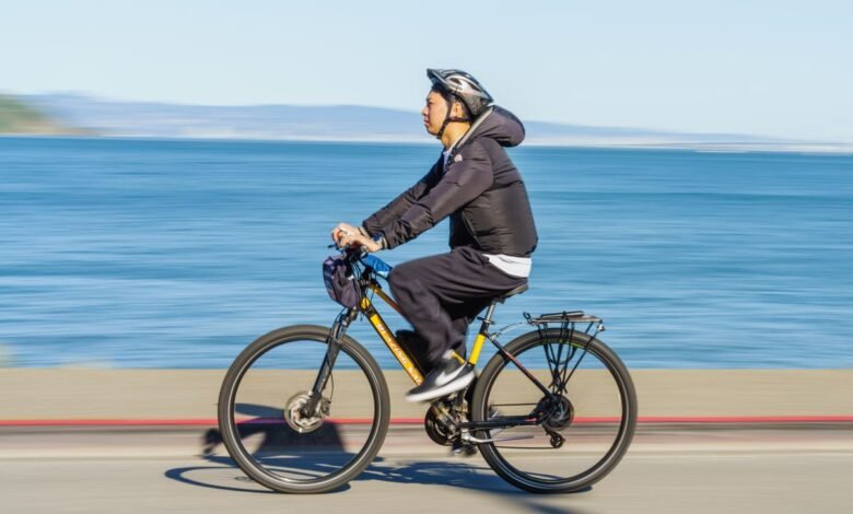 Person riding a bicycle, one of the forgotten skills the body keeps for years