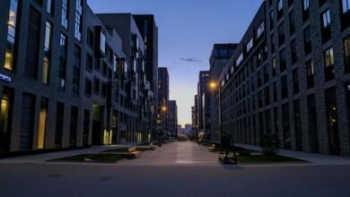 Empty city street at dawn, like being the last person on earth