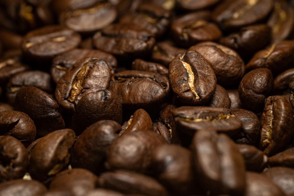 Freshly roasted coffee beans, where coffee's aroma is created