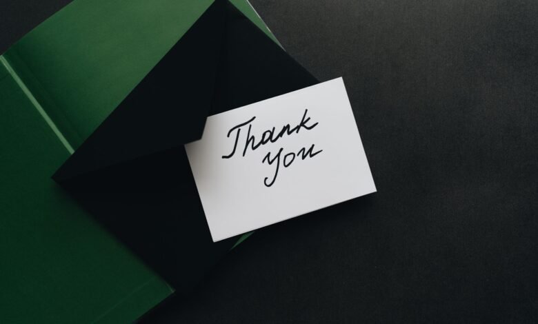 Handwritten thank you card, the simplest reply when accepting compliments