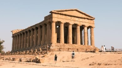 Ancient temple ruins left behind by vanished cultures