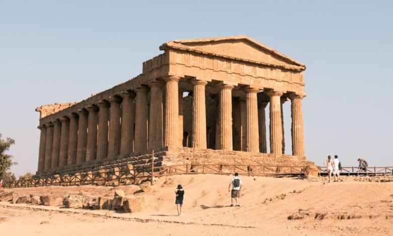 Ancient temple ruins left behind by vanished cultures